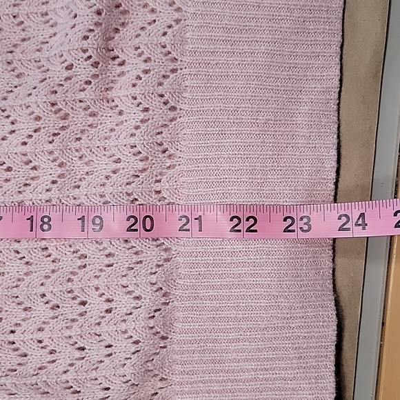 SO Size XL Juniors Light Pink Pointelle Wrap Front Sweater, NEW With Tag - Picture 13 of 16